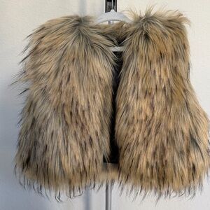FABULOUS FURS Kid's Fashion Faux Fur Vest XS